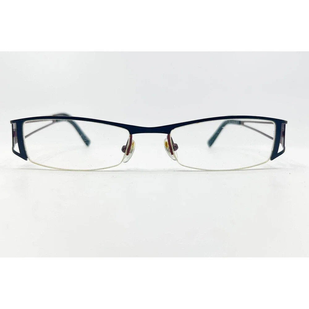 Norma Kamali Eyeglass Frames Women Black Cherry 7289 Rectangular 50-18-135